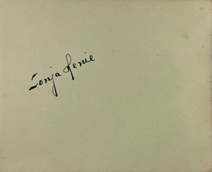 SONJA HENIE Autograph SIGNED ALBUM PAGE Norwegian Figure Skater Olympic Champion - Picture 1 of 5