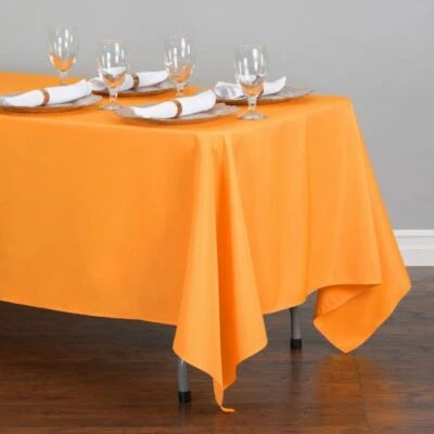 1/10 Pk 70 X120 in. Rectangular Polyester Tablecloth Wedding Party Event Banquet - Image 1 of 4