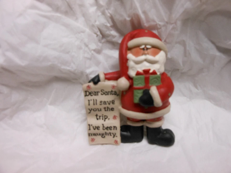 Figura Blossom Bucket "Querido Santa, te salvaré viaje, he sido travieso" usada Foto 1 de 1