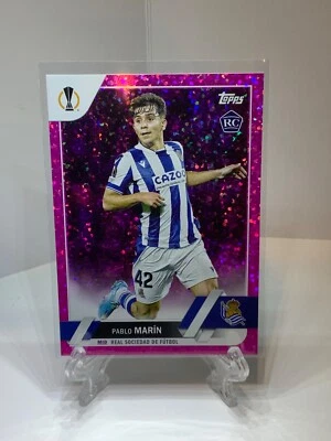 2022-23 Topps UEFA Club Competitions Pink Sparkle RC #145 Pablo Marin Sociedad - Image 1 of 2