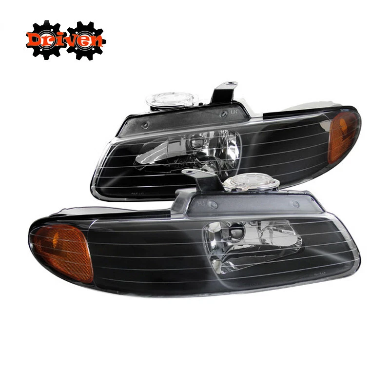 Carcasa faros negros para Dodge Caravan Chrysler Town & Country 96-00 Foto 1 de 3