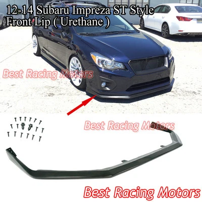 For 2012-2014 Impreza [Non-Turbo] 4/5dr ST Style Front Bumper Lip (Urethane) - Image 1 of 4