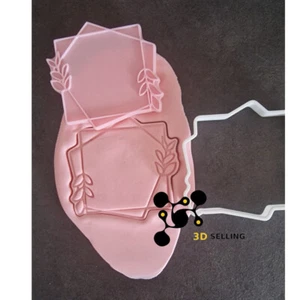 Formine cornice doppio quadrato FORMINA BISCOTTI  COOKIE CUTTER 8 cm - Imagen 1 de 1