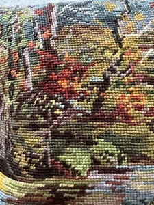 Decorative Pillow Multicolour Wool Hand Embroidery Small Decorative Pillow - Picture 1 of 20