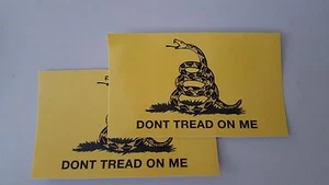 Dont Tread On Me Gadsden Flag Vinyl Decal Sticker 5"X 3" Set of (2) USA SHIPPING - Picture 1 of 8