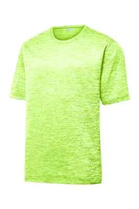Sport-Tek ST-390 Mens T Shirt Posi Charge Shock Lime Heather Size Medium 38-40” - Picture 1 of 4