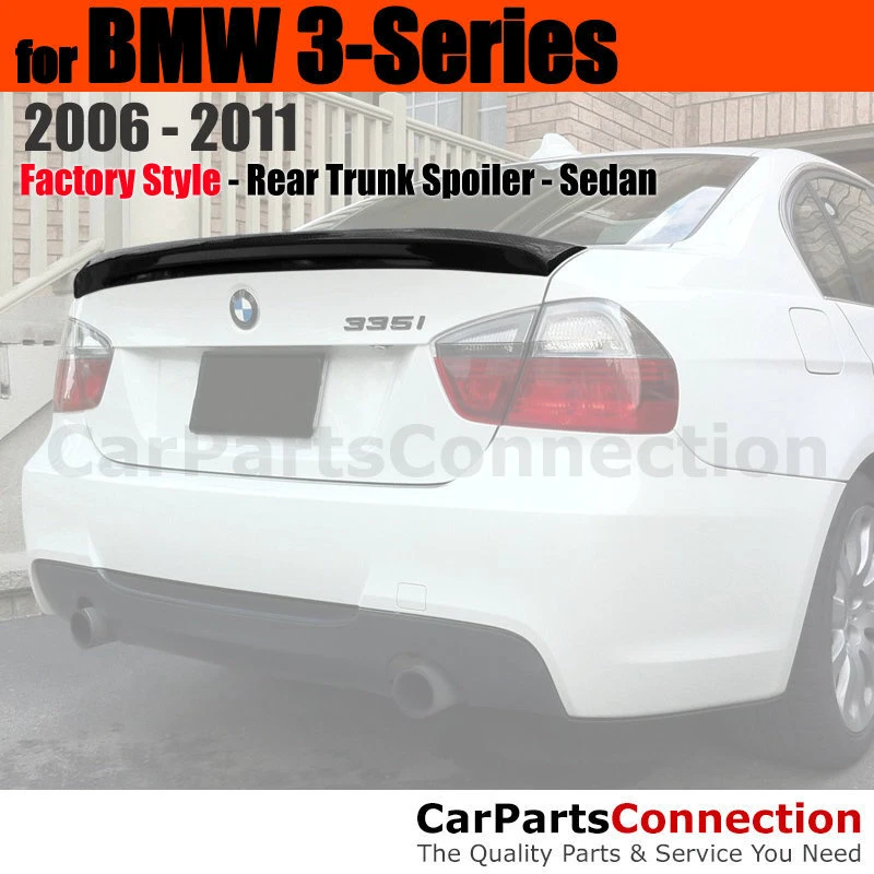 Primer ABS Rear Trunk Spoiler Wing For 2006-2011 BMW 3-Series 4Dr Sedan Lip - Image 1 of 1
