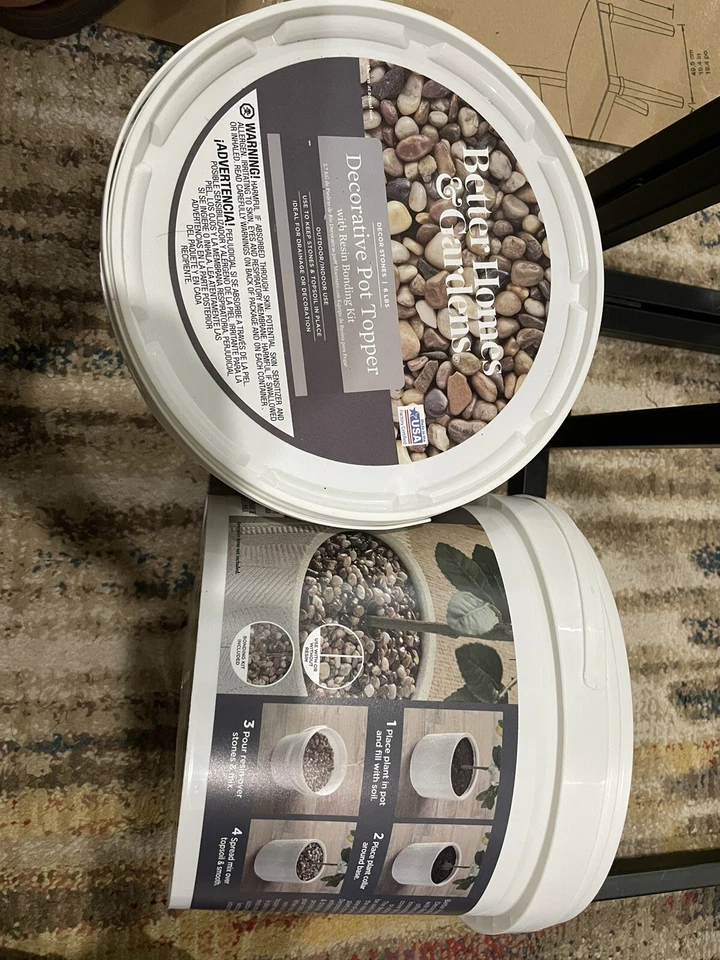 Nuevo 2X 6 libras Decorativo Maceta Topper Piedras Decorativas Con Kit de Encuadernación de Resina Hecho en EE. UU. Foto 1 de 4