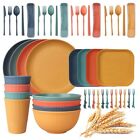 48Pcs Unbreakable Dinnerware Sets For 4 People, Camping Plates And Bowls8681