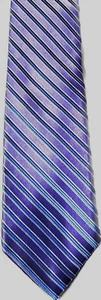 Michael Kors Silk Tie Purple Blue Striped NWOT - Picture 1 of 3