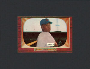 Ernie Banks 1955 Bowman #242 + 6 Other HOFer Cards LOT - RARE Hi # - Cubs - Mint