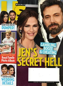 US WEEKLY Magazine July 20 2015 Jennifer Garner Ben Affleck Princess Charlotte - Imagen 1 de 3