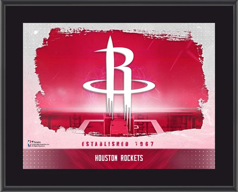 Houston Rockets 10.5" x 13" Sublimated Horizontal Team Logo Plaque Cover