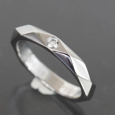 Anillo de diamantes facetados 1P BOUCHERON, US3, platino pt950, mediano, 4 g, 5583A Foto 1 de 4