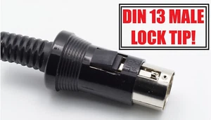 2 PCS 13 PIN DIN MALE PLUG connector ICOM Atari Kenwood Roland NEW LOCK TIP! - Afbeelding 1 van 3