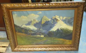Hupf - Der Wilde Kaiser mit dem Pfandhof - Öl / Lwd. - Bild 1 von 4