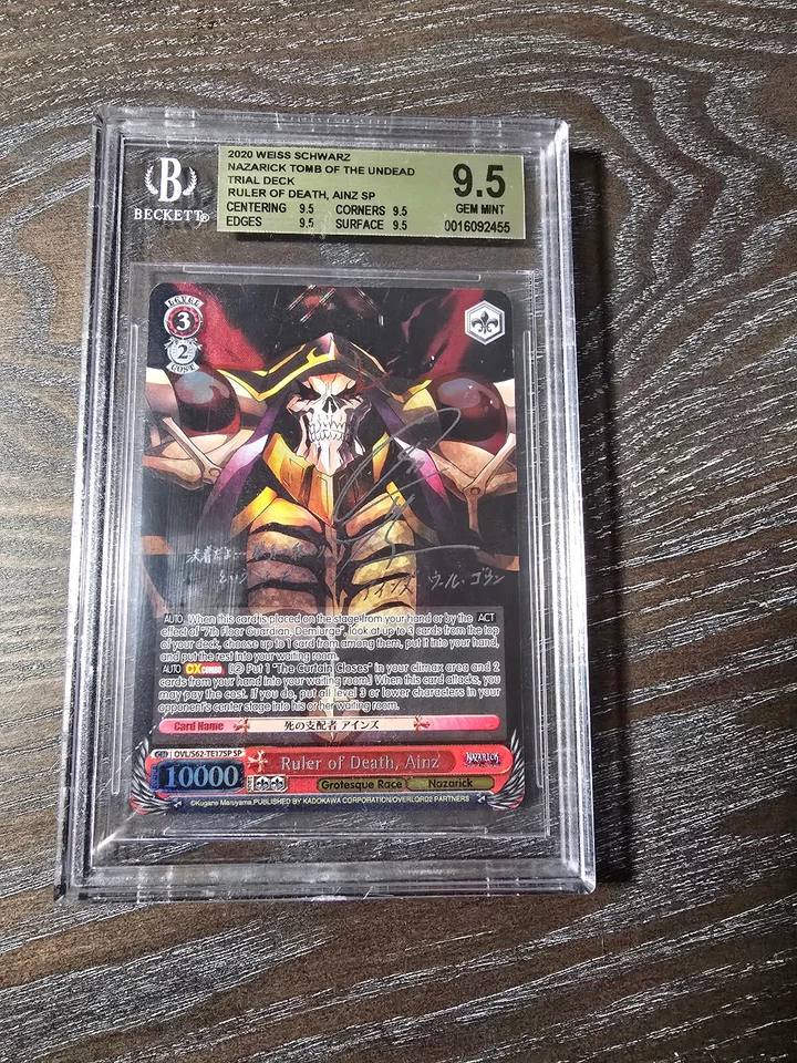 bgs 9.5 Weiss Schwarz Ainz, o governante da morte governante overlord sp sig prata - Imagem 1 de 1
