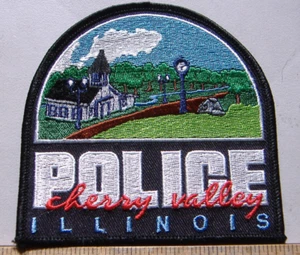 TOPPA TESSUTO CHERRY VALLEY POLICE ILLINOIS - Foto 1 di 1