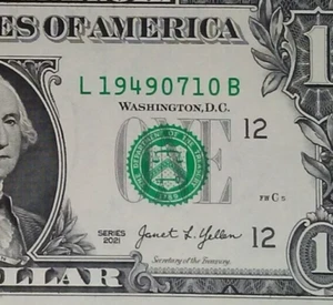 JULY 10th 1949 Birthday Anniversary Date Note One Dollar Bill Series 2021 - Picture 1 of 3