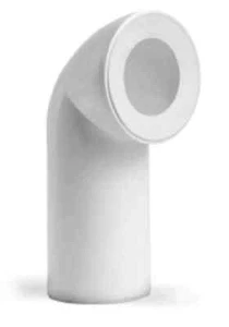 WC-BOGEN-ANSCHLUSS 110/45° GRAD WEISS KWC9 ROHRLEITUNG - Bild 1 von 2