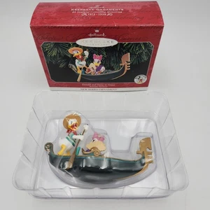 Ornamento ricordo Hallmark 1998 vintage Paperino e margherita a Venezia romantico - Foto 1 di 18