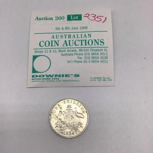 Australia 1924 Shilling 8 PEARLS FULL DIAMOND UNCIRCULATED STUNNING COIN - Bild 1 von 6