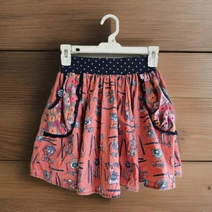 Matilda Jane Skirt Girls 10 Hold The Phone Coral Floral A-line - Picture 1 of 3
