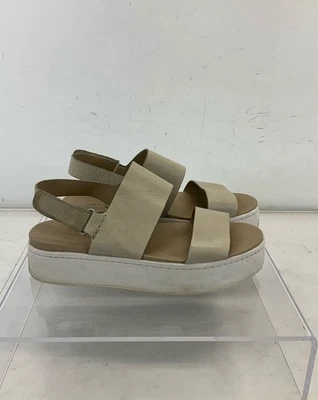 Sandalias de plataforma Vince de cuero blanco neutro 8M Foto 1 de 4