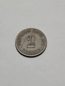 1874 E Germany 2 Pfennig KM# 2 - Nice Coin - Picture 1 of 2