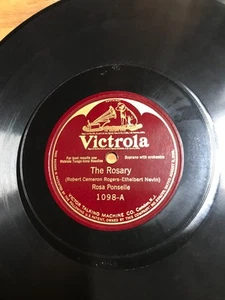 Rosa Ponselle - A PERFECT DAY / THE ROSARY - VICTROLA - 78 RPM 1098 NM - Picture 1 of 6