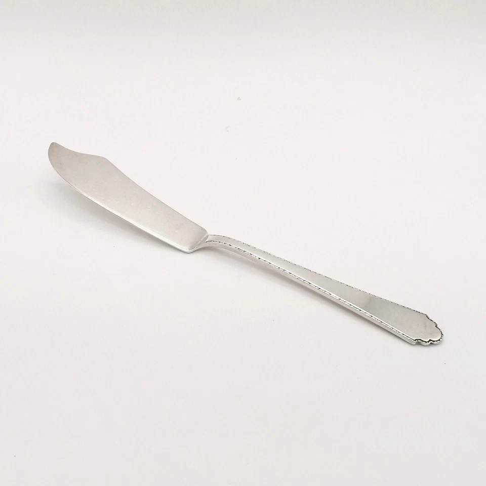 Antiguo cuchillo de mantequilla Lunt de plata esterlina William Mary Treasure Master de 7 pulgadas Foto 1 de 4