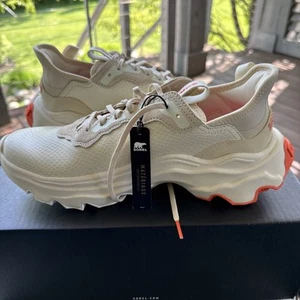 Sorel Kinetic Breakthru Tech Sneaker Bleached Ceramic/Orange Size 11 NEW $130 - Picture 1 of 10