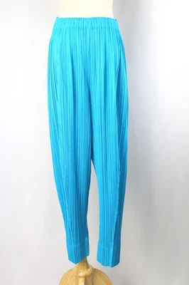 PLEATS PLEASE Blue Tapered Pants ISSEY MIYAKE 196 9798 - Image 1 of 4