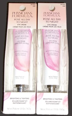 PHYSICIANS FORMULA ROSE ALL DAY TO NIGHT EYE CREAM #PF11042 ROSE LOT OF 2 - Image 1 of 2