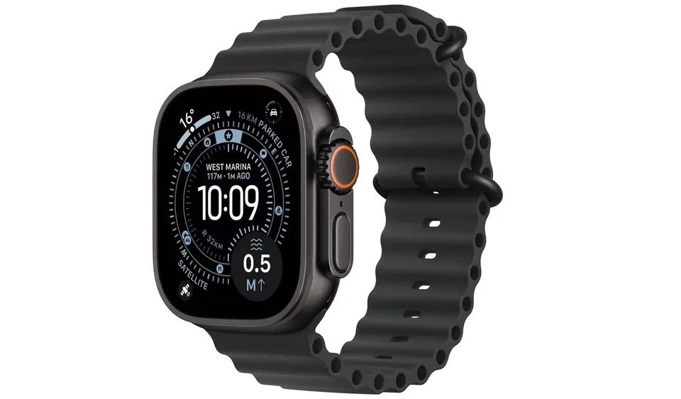 Apple Watch Ultra 3 49mm Waterproof Smart Watch GPS + Cellular 2025 Black Ocean - Image 1 of 1