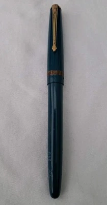 Vintage Conway Stewart 107 Dark Teal Fountain Pen 14ct Nib - Image 1 of 4