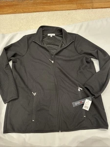 Neu mit Etikett Hasting and Smith Damengröße 1 x schwarze Aufwärmjacke mit Reißverschluss weiches Polyester - Bild 1 von 9