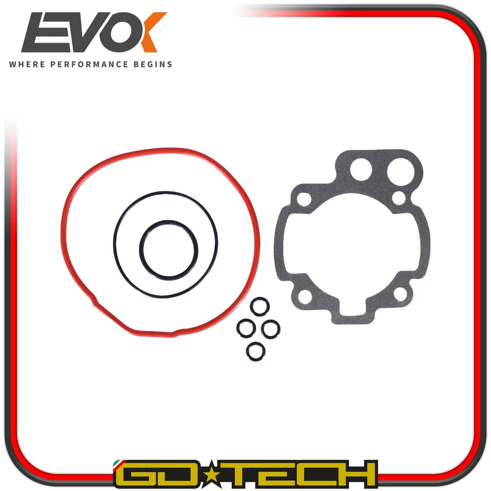 KIT GUARNIZIONI CILINDRO TESTA MOTORE EVOK 49mm MINARELLI AM6 SET COMPLETO - Immagine 1 di 1