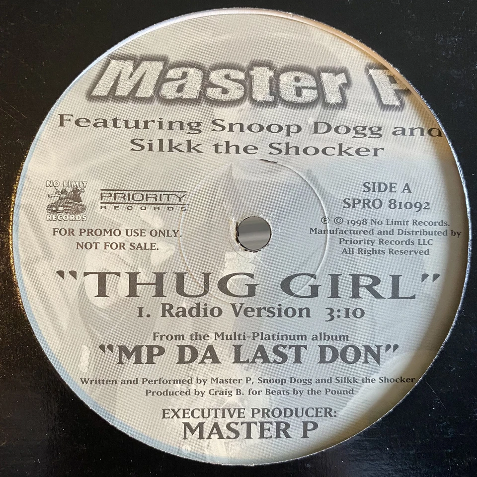 MASTER P - THUG GIRL (12")  1998!!!  RARE!!!  SNOOP DOGG + SILKK THE SHOCKER!!! - Image 1 of 1