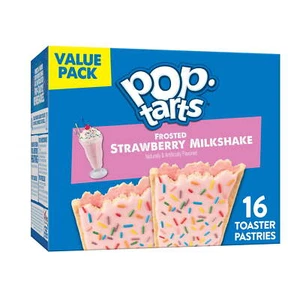 Pop-Tarts Frosted Strawberry Milkshake Toaster Pastries, Breakfast Foods - Picture 1 of 9