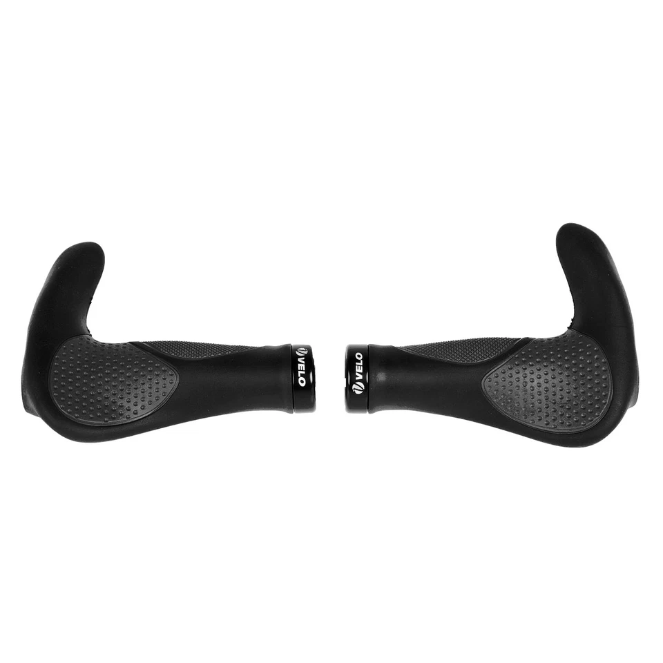 Lenkergriffe Velo D3 Gel Ergogriffe 138mm mit Hörner hochwertige Fahrradgriffe - Bild 1 von 2