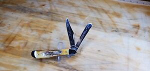 CASE XX TESTED CENTENNIAL STAG DOGLEG TRAPPER KNIFE ONE OF 100