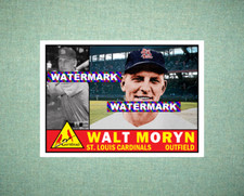 Walt Moryn St Louis Cardinals 1960 Style Custom Baseball Art Card