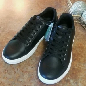 PERRY ELLIS PORTFOLIO VINCENT ULTRAFOAM SNEAKERS BLACK LACE UP SIZE 8.5 NWOB NWT - Picture 1 of 9