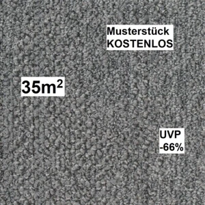 Teppichfliesen GRAU NEU B1 50 x 50 Schlinge 8,0mm UVP 50€ -66% - Bild 1 von 8