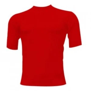 Rash guard Rash Vest Red MMA Martial Arts BJJ Running Short Sleeves - Picture 1 of 1