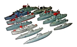 Lot 13 Vintage Tootsie toy Die Cast Medal Navy Ships - WWII Era - Picture 1 of 15