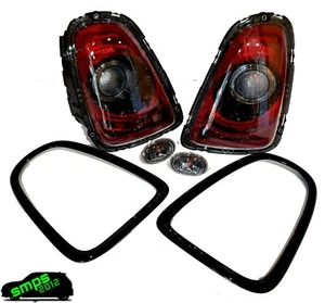 Genuine Mini Cooper S JCW R56 LCI Smoked Rear Lights - 63212320380 Black Line - Picture 1 of 10