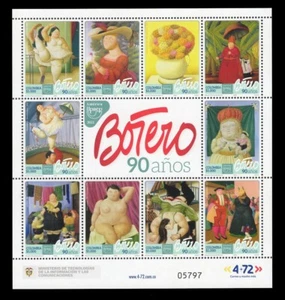 KOLUMBIEN 2022 - AMERIKA UPAEP Fernando Botero 90 años, arte, kunst, gemälde - Bild 1 von 1