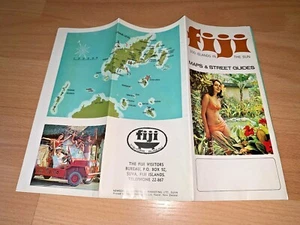 1970's FIJI, 300 ISLANDS IN THE SUN - MAPS & STREET GUIDE Brochure - Picture 1 of 7